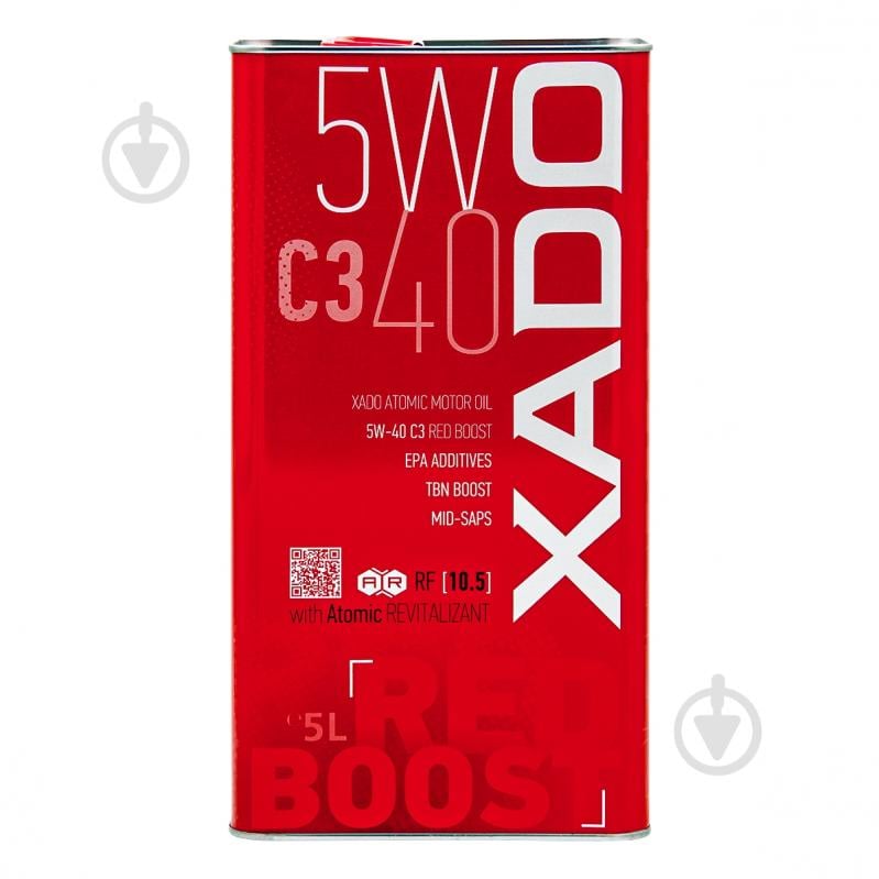 Моторна олива синтетична XADO Atomic Oil C3 RED BOOST 5W-40 5 л (XA 26322) - фото 1