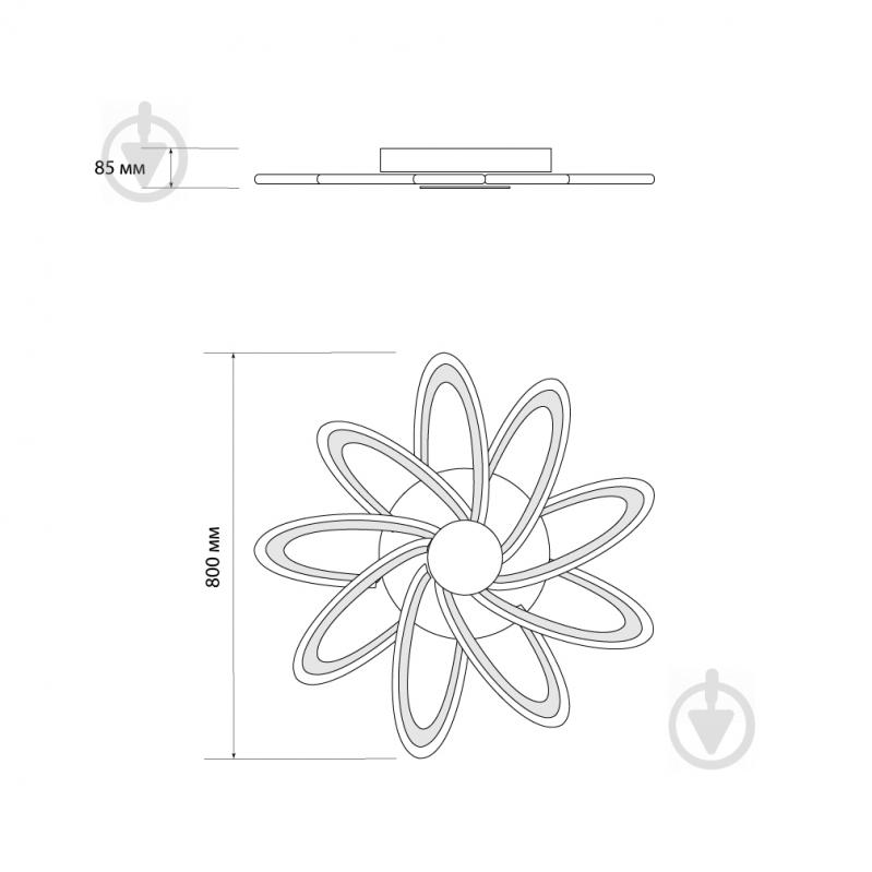Люстра світлодіодна Светкомплект ACR Deco-9FL 216 Вт білий - фото 7