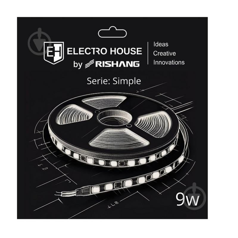 Стрічка світлодіодна ElectroHouse 9 Вт IP33 12 В нейтральний EH-STR5RS12 - фото 1 Стрічка світлодіодна ElectroHouse 9 Вт IP33 12 В нейтральний EH-STR5RS12 - фото 1
