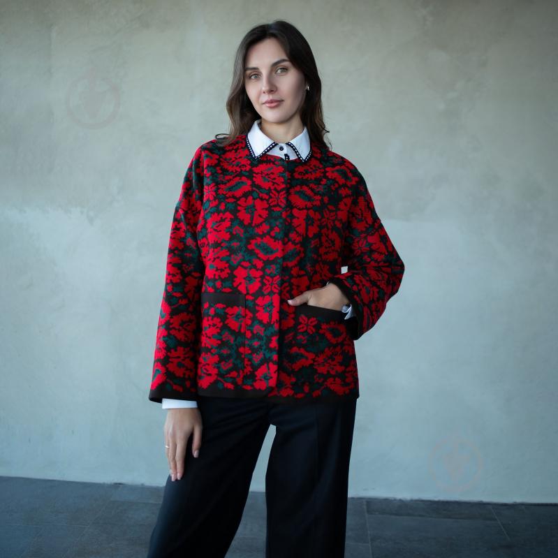 Жакет Эдельвика 445-25/00 р.44 черный с красным - фото 2 Жакет Эдельвика 445-25/00 р.44 черный с красным - фото 2