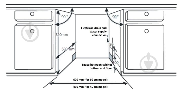 Вбудовувана посудомийна машина Heinner HDW-BIM60514E++ - фото 4