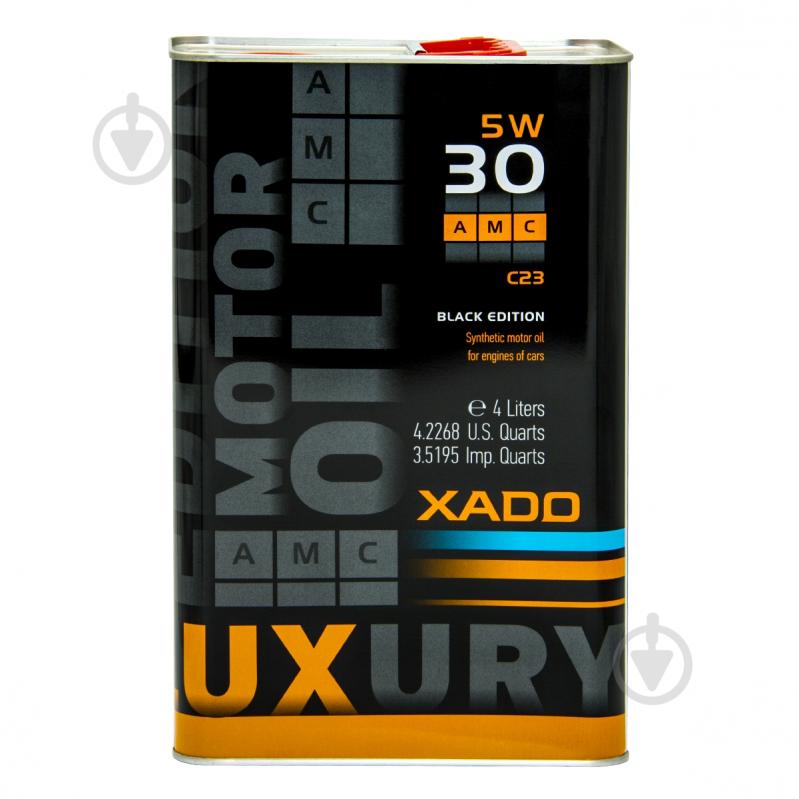 Моторна олива синтетична XADO Atomic Oil C23 AMC Black Edition 5W-30 4 л (ХА 25273) - фото 2 Моторна олива синтетична XADO Atomic Oil C23 AMC Black Edition 5W-30 4 л (ХА 25273) - фото 2