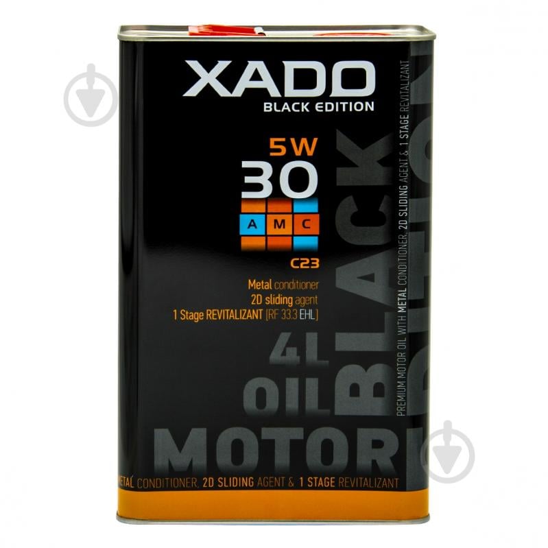Моторна олива синтетична XADO Atomic Oil C23 AMC Black Edition 5W-30 4 л (ХА 25273) - фото 1 Моторна олива синтетична XADO Atomic Oil C23 AMC Black Edition 5W-30 4 л (ХА 25273) - фото 1