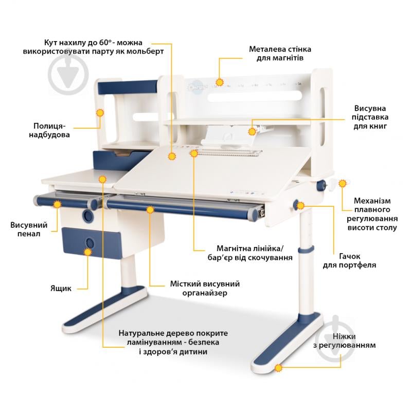 Детский стол Mealux Oxford BD-930 BL Max - фото 7