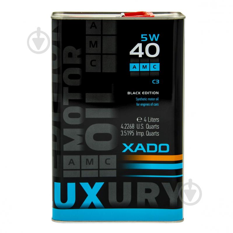 Моторна олива синтетична XADO Atomic Oil C3 AMC Black Edition 5W-40 4 л (XA 25274) - фото 2 Моторна олива синтетична XADO Atomic Oil C3 AMC Black Edition 5W-40 4 л (XA 25274) - фото 2