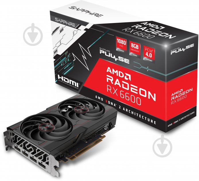 Видеокарта Sapphire Radeon RX 6600 Pulse 8GB GDDR6 128bit (11310-01-20G) - фото 1