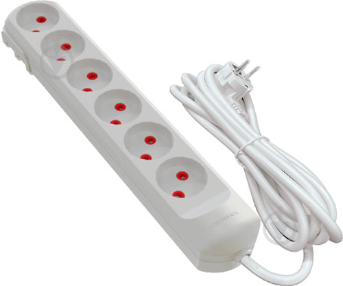 ᐉ Подовжувач Neomax без заземлення 6 гн. білий 2 м NX500602 • Краща ...