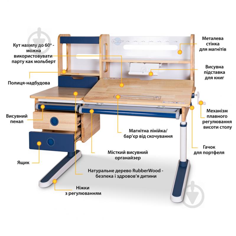 Дитячий стіл Mealux Oxford BD-920 Wood BL Max - фото 10