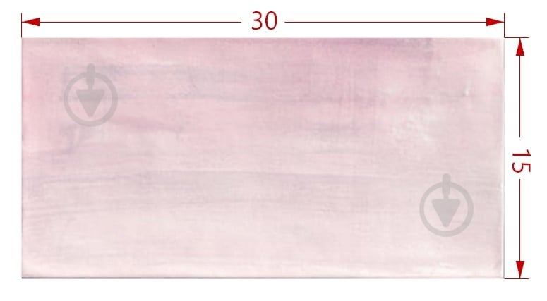 Плитка Mainzu Aquarel pink 15x30 см - фото 2