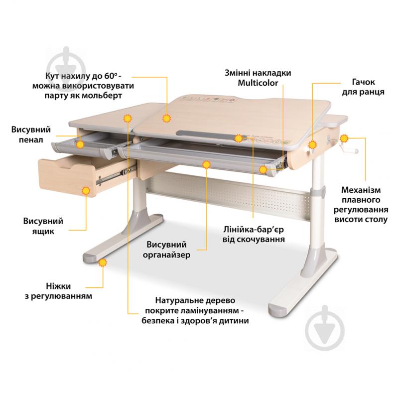 Детский стол Mealux Toronto BD-650 Lite - фото 8