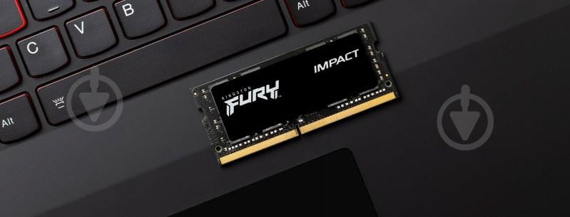 Оперативная память Kingston SODIMM DDR3 4 GB (1x4GB) 1600 MHz (KF316LS9IB/4) Fury Impact Black - фото 3