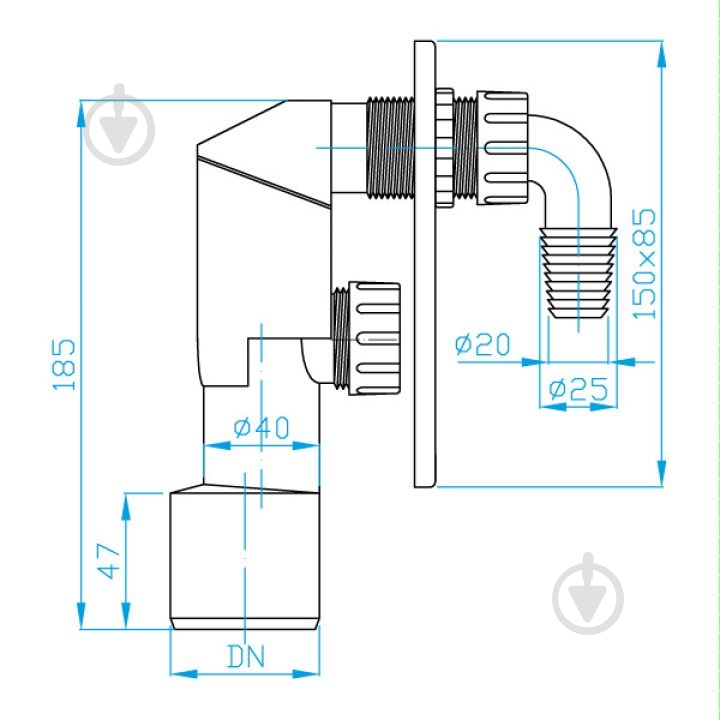 Сифон для стиральной машины Plast Brno EPPN450 - фото 2