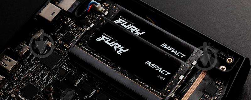 Оперативная память Kingston SODIMM DDR4 16 GB (1x16GB) 3200 MHz (KF432S20IB/16) Fury Impact Black - фото 4