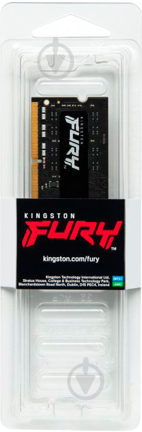 Оперативна пам'ять Kingston SODIMM DDR4 16 GB (1x16GB) 3200 MHz (KF432S20IB/16) Fury Impact Black - фото 6