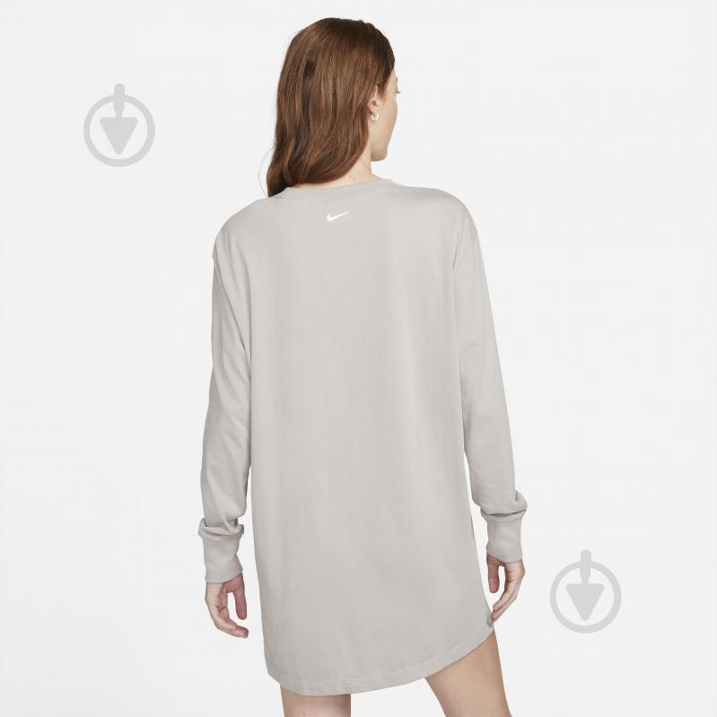 Платье Nike W NSW LS DRESS PRNT DO2580-033 р.S бежевый - фото 2