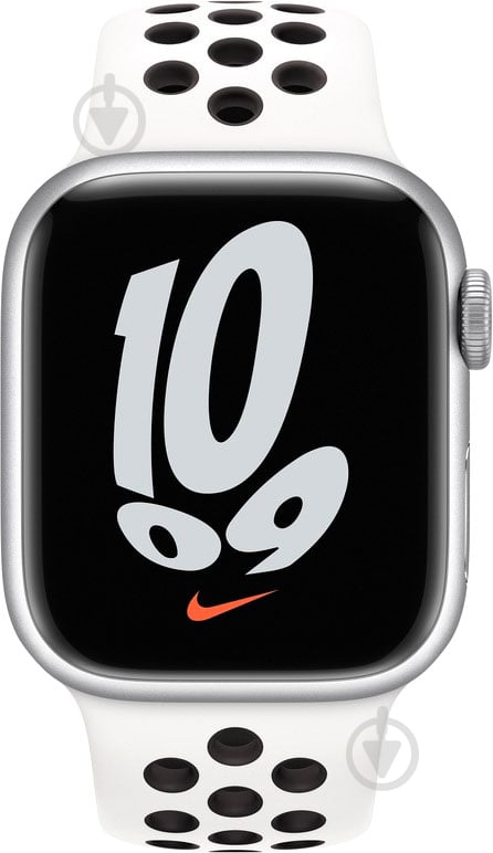 Ремінець Apple Watch 45 mm Nike Sport Band summit white/black (MPH13ZM/A) - фото 3