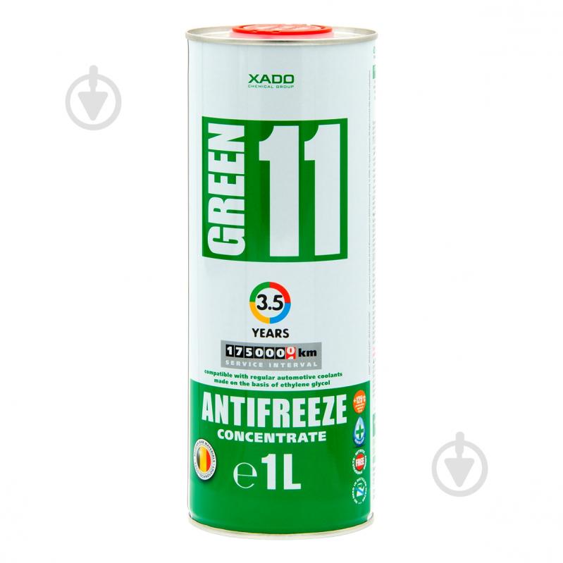 Антифриз XADO G11 от -50 до +120 концентрат 1 л сине-зеленый (XA 50004_1) - фото 1 Антифриз XADO G11 от -50 до +120 концентрат 1 л сине-зеленый (XA 50004_1) - фото 1