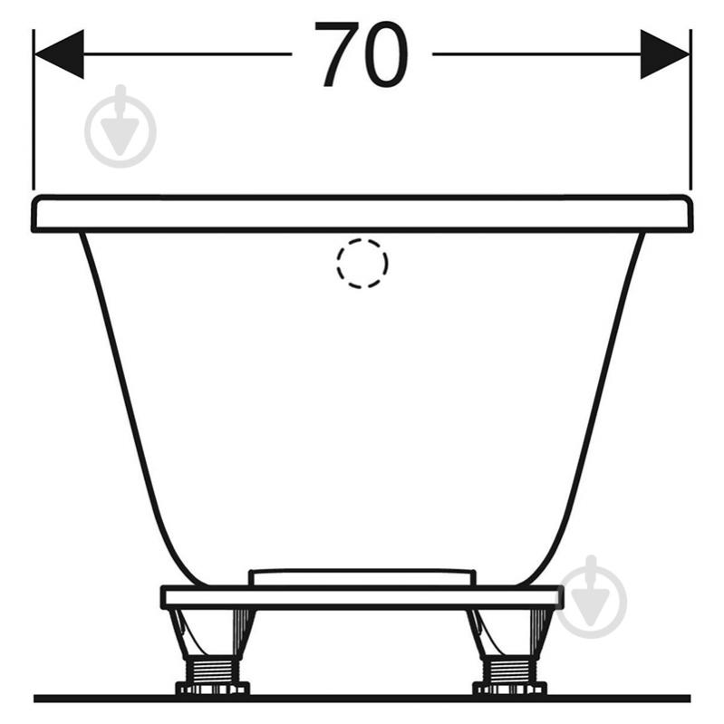 Ванна акрилова Geberit Selnova 554.284.01.1 170х70 см - фото 3