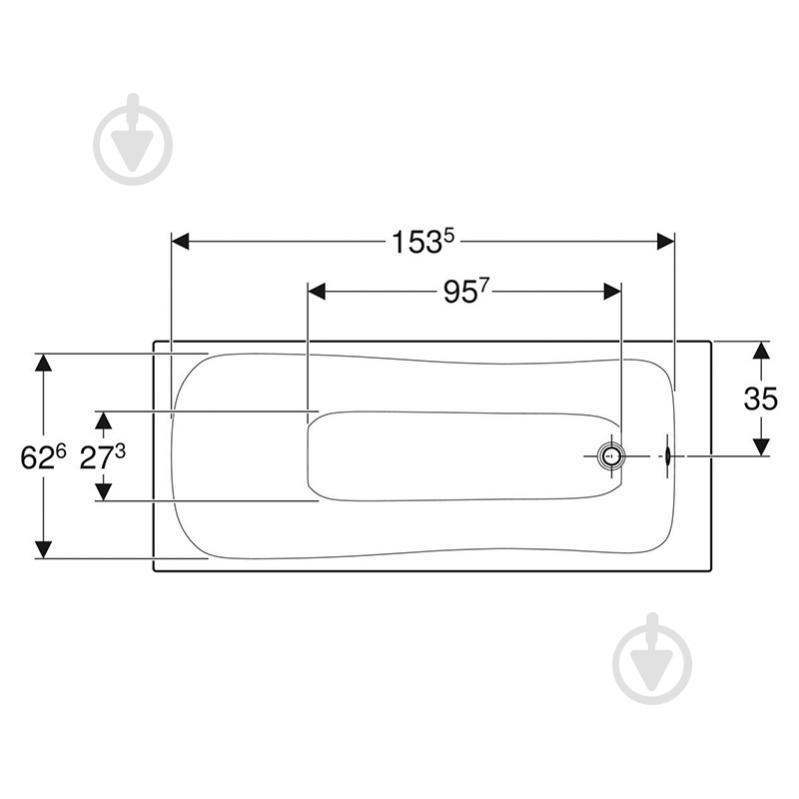 Ванна акрилова Geberit Selnova 554.284.01.1 170х70 см - фото 5
