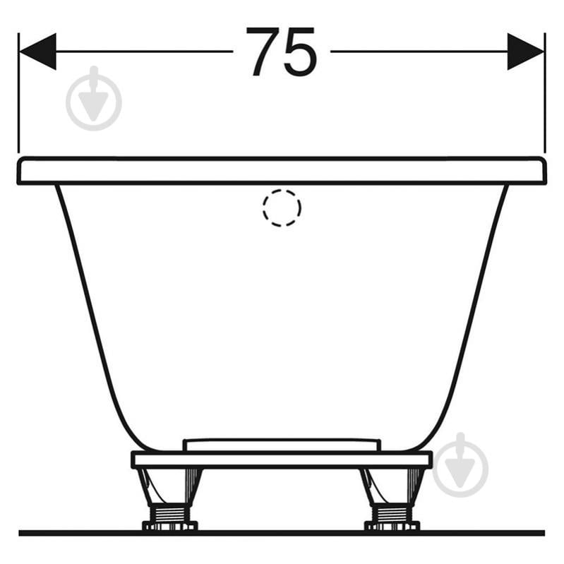 Ванна акриловая Geberit Selnova 554.285.01.1 170х75 см - фото 5