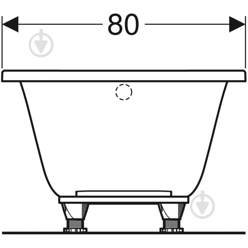 Ванна акрилова Geberit Selnova 554.286.01.1 180х80 см - фото 5