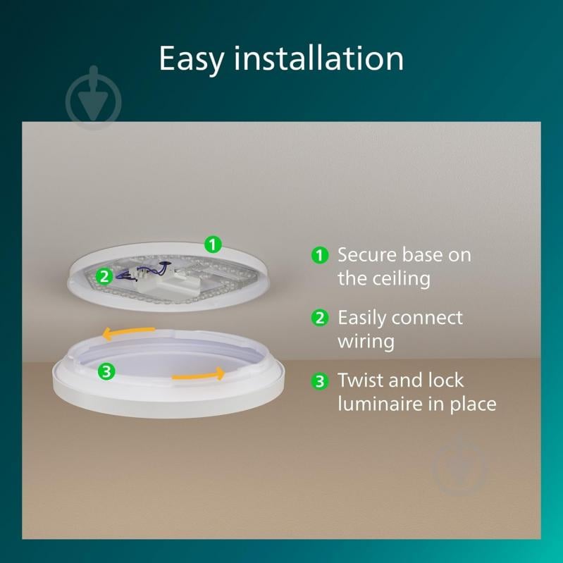 Светильник потолочный Philips белый 2700-6500 К 929004689001 - фото 7