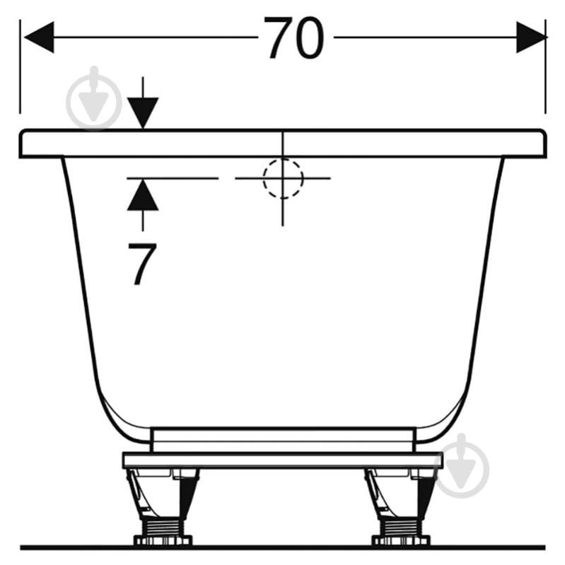 Ванна акрилова Geberit Selnova Square 554.382.01.1 160х70 см - фото 2