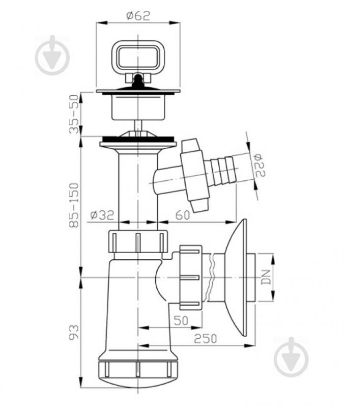 Сифон для умивальника Plast Brno EU1P342 - фото 2