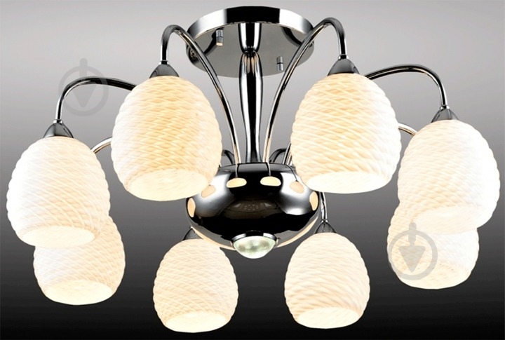 Люстра NNB Chrombo 8x60 Вт E27 хром/білий 59108 - фото 1