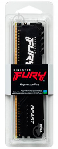 Оперативная память Kingston DDR4 SDRAM 8 GB (1x8GB) 2666 MHz (KF426C16BB/8) Fury Beast Black - фото 5