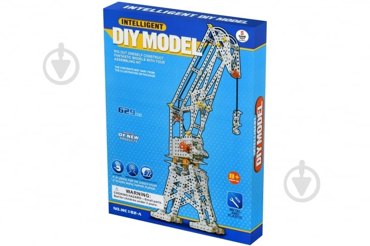 Конструктор Same Toy Подъемный кран металлический WC182AUt - фото 1