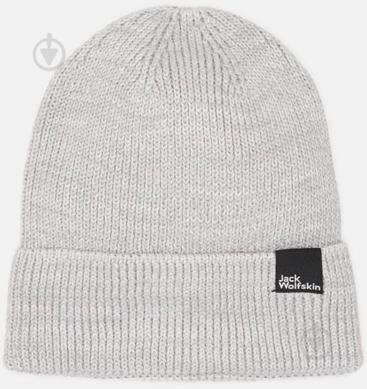 Шапка Jack Wolfskin ESSENTIAL BEANIE 1910881_6110 р.one size серый - фото 1