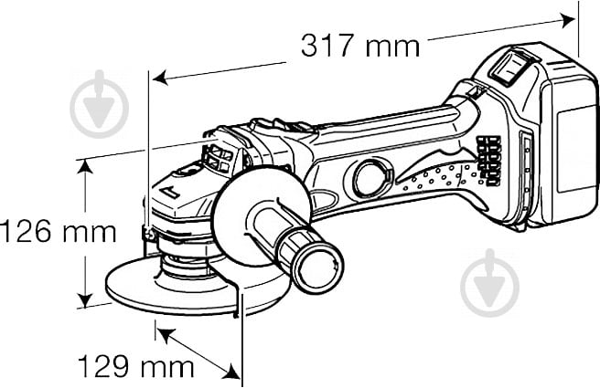 Болгарка (кутова шліфмашина) Makita DGA452RFJ - фото 4