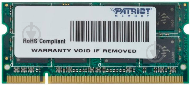 Оперативна пам'ять Patriot SODIMM DDR2 2 GB (1x2GB) 800 MHz (PSD22G8002S) - фото 1