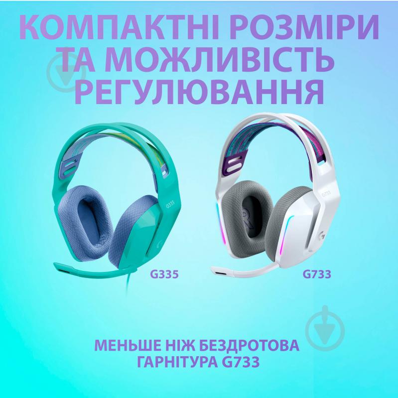 Наушники Logitech G335 Wired Gaming Headset green (981-001024) - фото 11