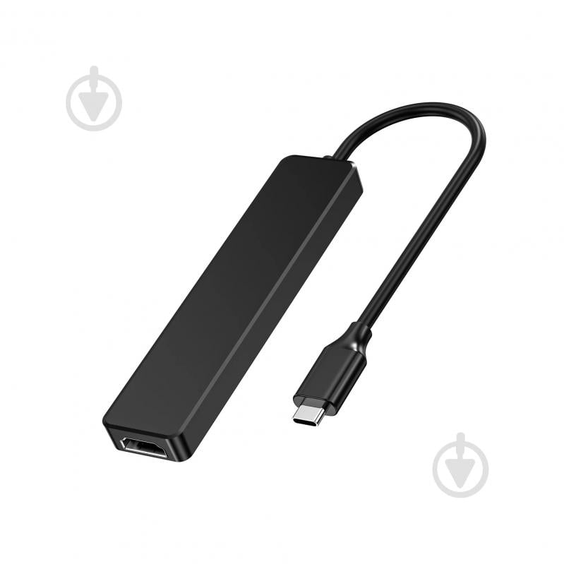 Док-станция Choetech USB-C 5 в 1 black (HUB-M80-BK) - фото 1 Док-станция Choetech USB-C 5 в 1 black (HUB-M80-BK) - фото 1