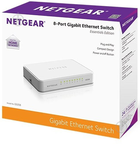 Комутатор NETGEAR GS208 8xGE - фото 5