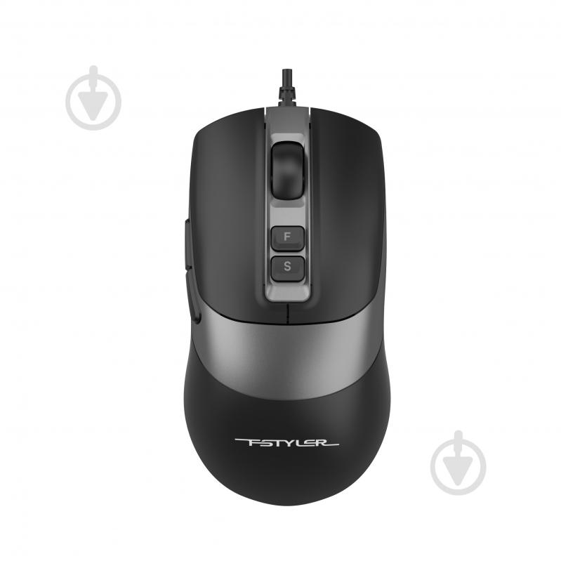 Мышь A4Tech бесшумная, USB, 3200 dpi, Double Click black (FM50S Plus (Black)) - фото 1