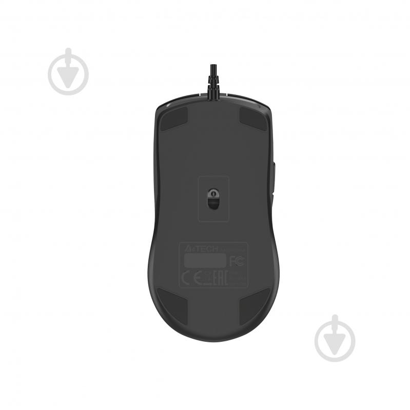 Мышь A4Tech бесшумная, USB, 3200 dpi, Double Click black (FM50S Plus (Black)) - фото 11