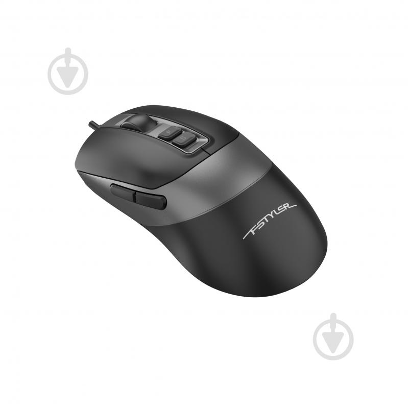 Мышь A4Tech бесшумная, USB, 3200 dpi, Double Click black (FM50S Plus (Black)) - фото 2