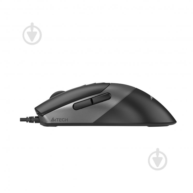 Мышь A4Tech бесшумная, USB, 3200 dpi, Double Click black (FM50S Plus (Black)) - фото 7