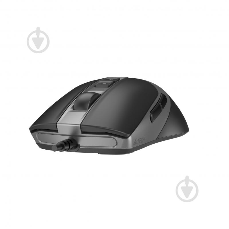 Мышь A4Tech бесшумная, USB, 3200 dpi, Double Click black (FM50S Plus (Black)) - фото 5