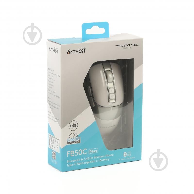 Мышь A4Tech white (FB50C Plus (White)) - фото 13