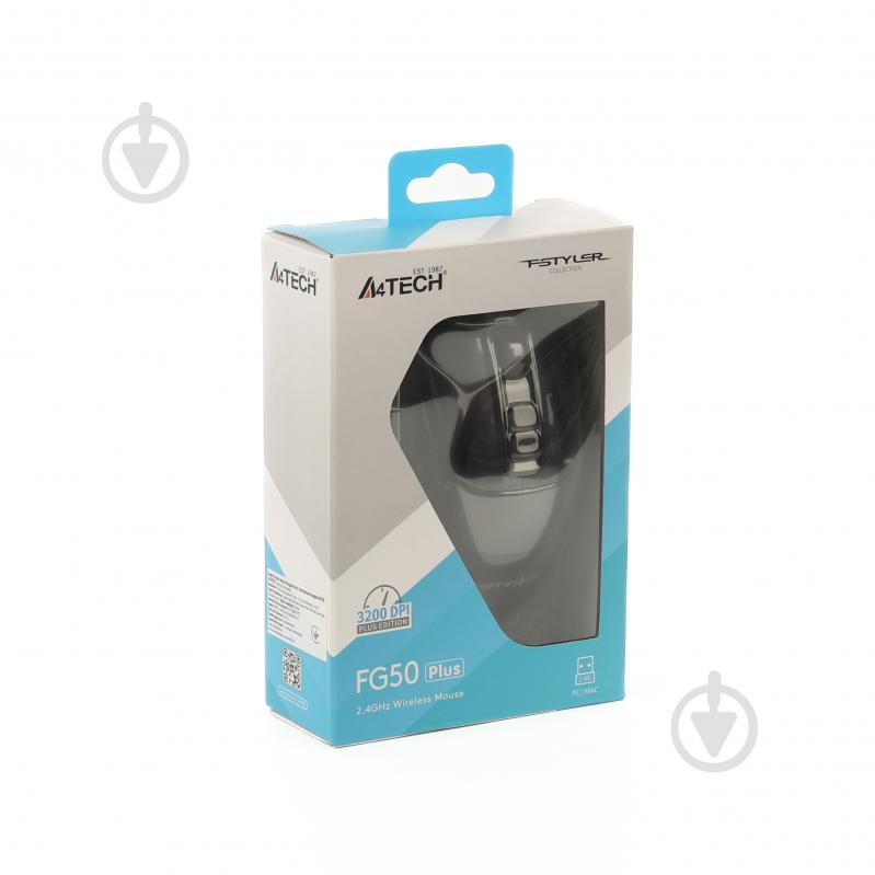 Мышка беспроводная A4Tech 3200 dpi, Double Click black (FG50 Plus (Black)) - фото 13