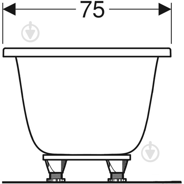 Ванна акрилова Geberit Tawa Slim 554.121.01.1 170х75 см - фото 6