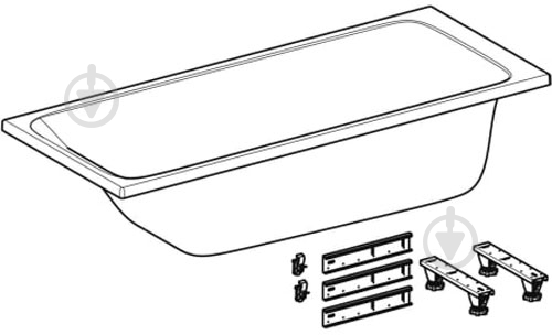 Ванна акрилова Geberit Tawa Slim 554.121.01.1 170х75 см - фото 3