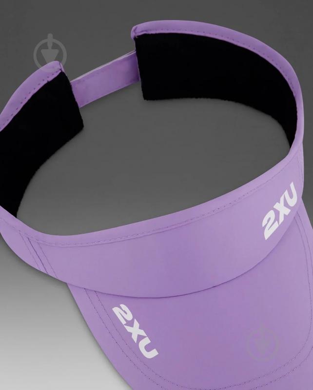 Кепка 2XU Run Visor UQ5686f_GFZ/WHT os фіолетовий - фото 4