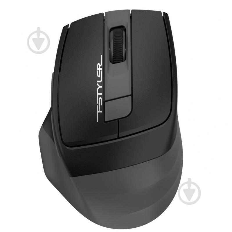 Мышь A4Tech беспроводная бесшумная, 3200 dpi black/grey (FG35CS Plus (Grey)) - фото 1