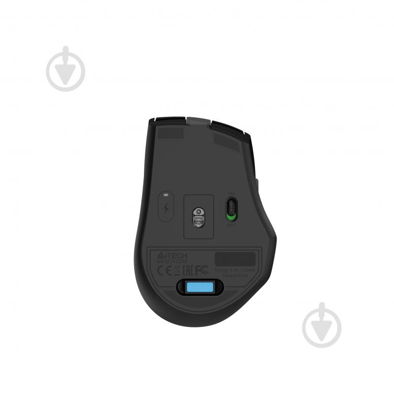 Мышь A4Tech беспроводная бесшумная, 3200 dpi black/grey (FG35CS Plus (Grey)) - фото 9