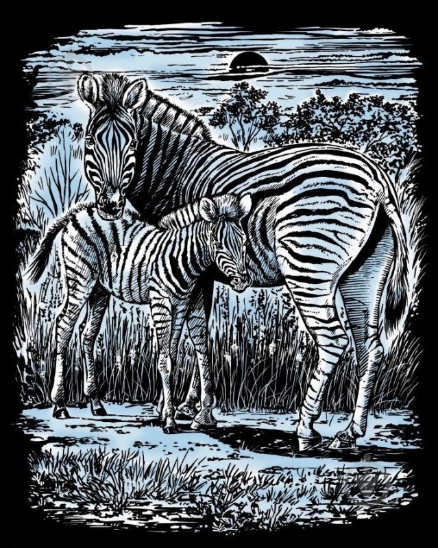 Набір для творчості Sequin Art ARTFOIL SILVER Zebra and Foal - фото 2